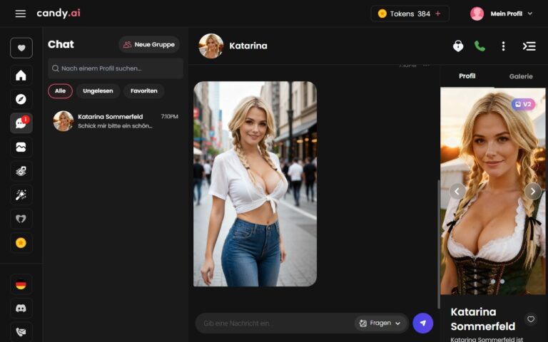 Von Candy AI generiertes realistisches Bild