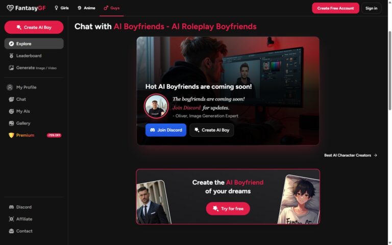 FantasyGF Guys Tab Coming Soon Banner
