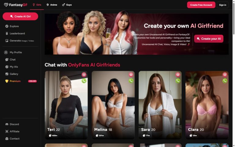 FantasyGF OnlyFans Katalog mit Teri Melina Sara Clara