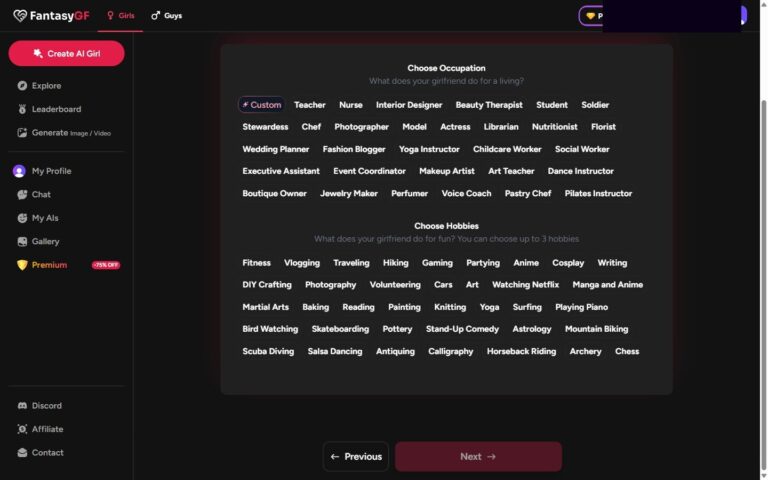 FantasyGF Builder Stufe 5 Personality Voice